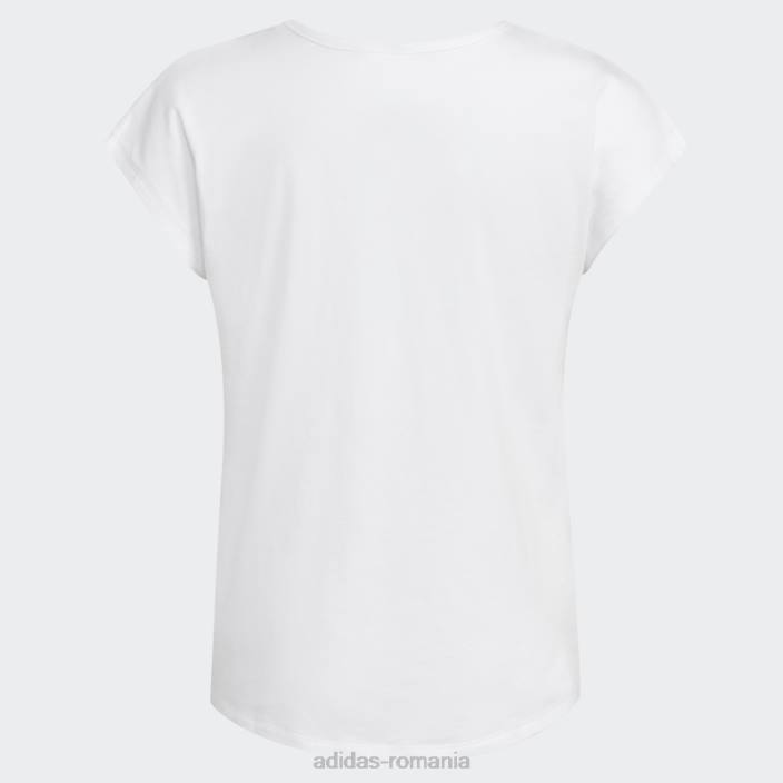 Adidas tricou alb cu mânecă șapcă copii alb 2JBN25426