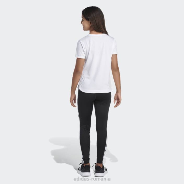 Adidas tricou alb cu mânecă rulată adidas copii alb 2JBN25377