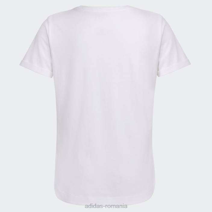 Adidas tricou alb cu mânecă rulată adidas copii alb 2JBN25377