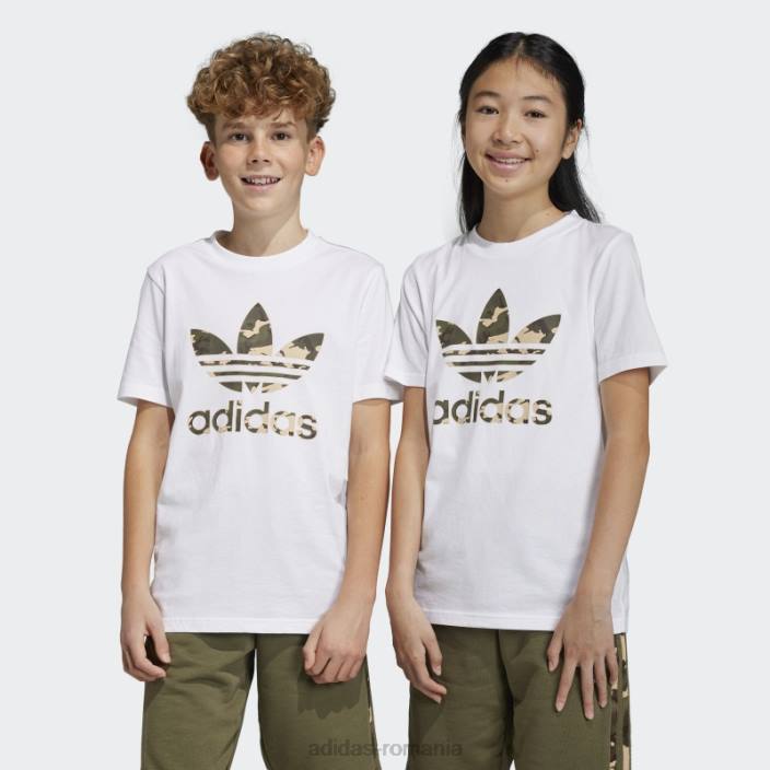 Adidas tricou camo adidas alb copii alb 2JBN24978