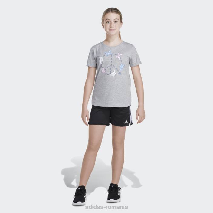 Adidas tricou cu mânecă rulată, gri mediu copii gri mediu 2JBN25354