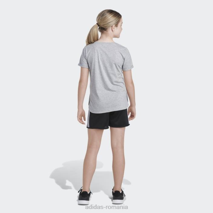 Adidas tricou cu mânecă rulată, gri mediu copii gri mediu 2JBN25354