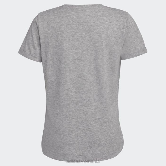 Adidas tricou cu mânecă rulată, gri mediu copii gri mediu 2JBN25354
