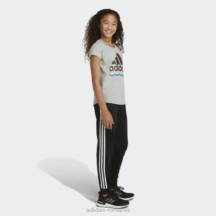 Adidas tricou cu mânecă scurtă heather scoop gri mediu adidas copii gri mediu 2JBN25386