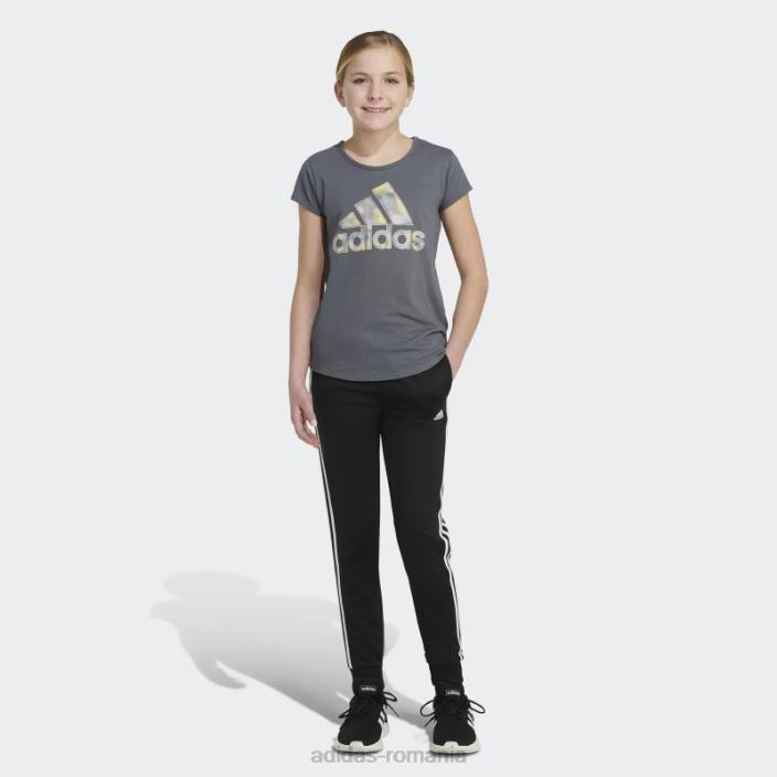 Adidas tricou cu mânecă scurtă onix copii onix 2JBN25442