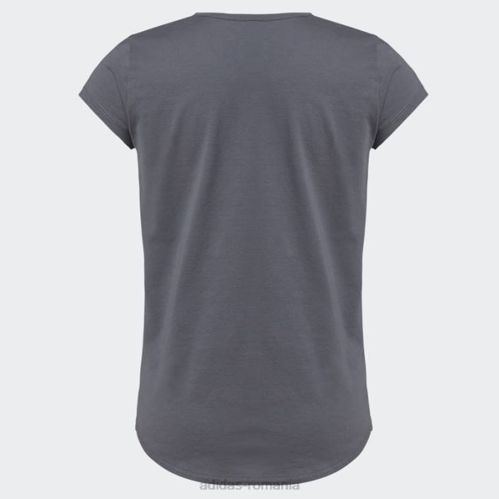 Adidas tricou cu mânecă scurtă onix copii onix 2JBN25442