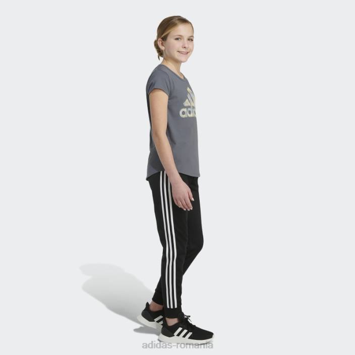 Adidas tricou cu mânecă scurtă onix copii onix 2JBN25442