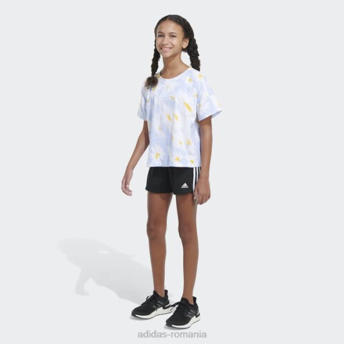 Adidas tricou cutie largi cu imprimeu albastru Dawn copii zori albastre 2JBN25420