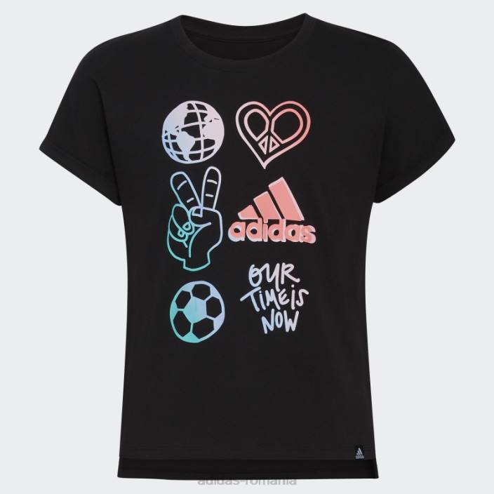 Adidas tricou dolman talie 22 negru adidas copii negru 2JBN25380
