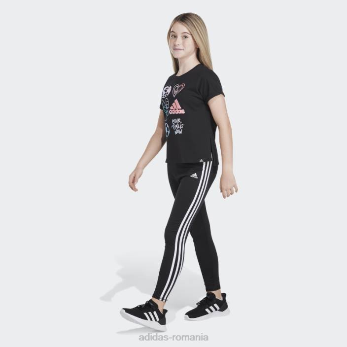 Adidas tricou dolman talie 22 negru adidas copii negru 2JBN25380