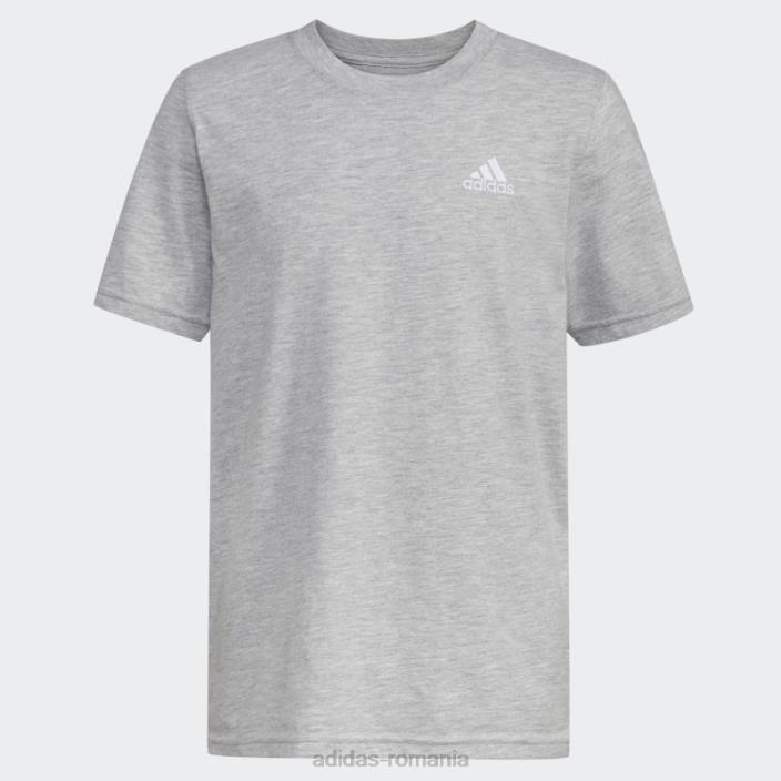Adidas tricou gri, cu logo-ul esențial, negru copii cenuşiu căpricat 2JBN24952