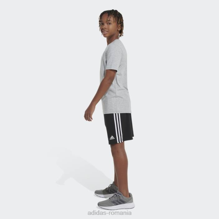 Adidas tricou gri, cu logo-ul esențial, negru copii cenuşiu căpricat 2JBN24952