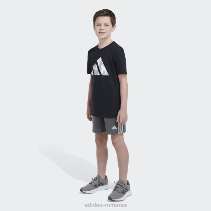 Adidas tricou negru cu logo ss camo copii negru 2JBN24953