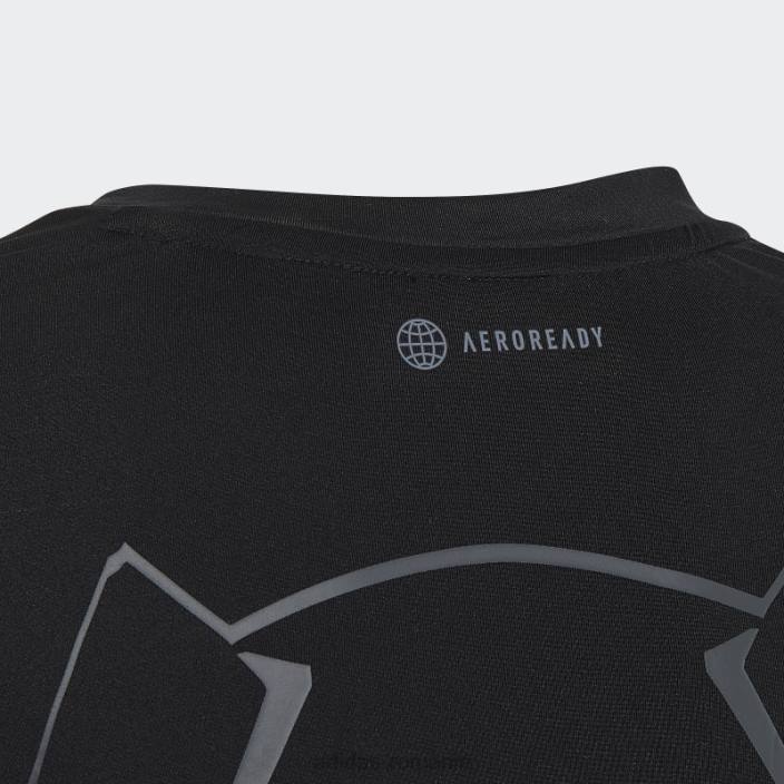Adidas tricou negru cu mânecă lungă marvel pantera neagră techfit copii cerneala neagra 2JBN24949