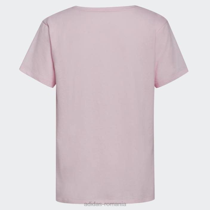Adidas tricou roz cu fantă lungă (dimensiune extinsă) copii roz 2JBN25444