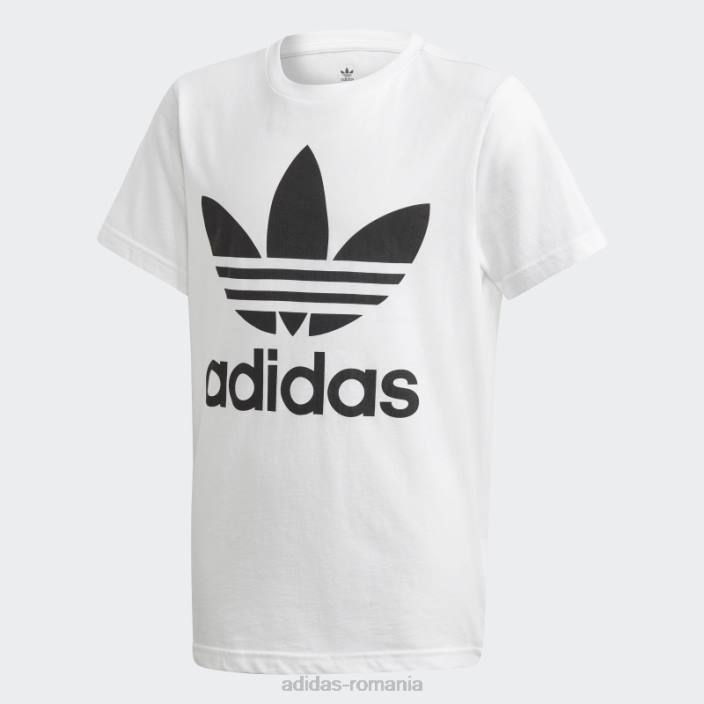 Adidas trifoil tee alb copii alb negru 2JBN24986