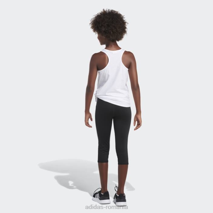 Adidas maiou alb cu cravată în față copii alb 2JBN25385