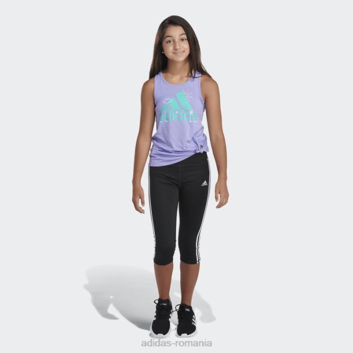 Adidas top cu cravată în față violet deschis adidas copii violet deschis 2JBN25356