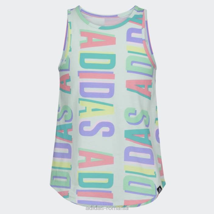 Adidas top cu tiv curbat imprimeu peste tot gheata menta copii menta cu gheata 2JBN25363