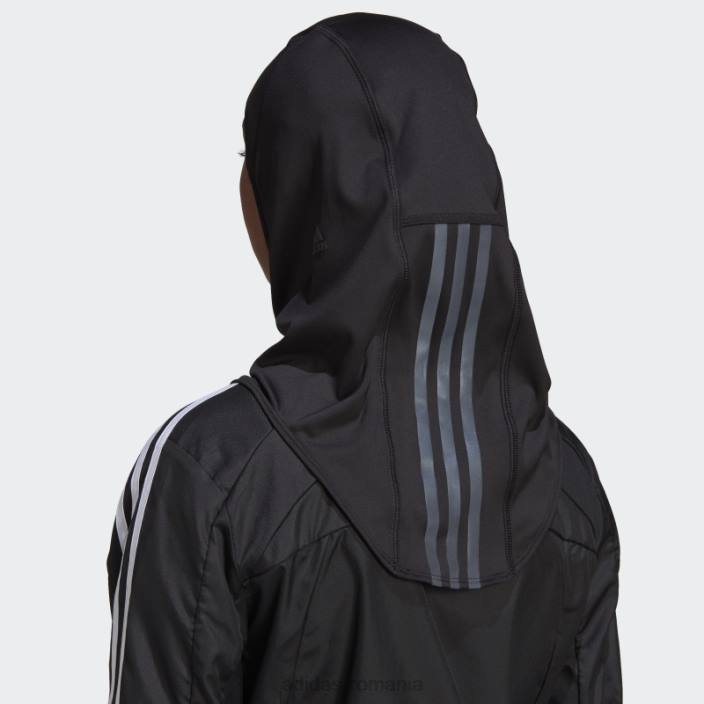 Adidas rulați pictograme 3 dungi sport hijab negru femei negru 2JBN3277