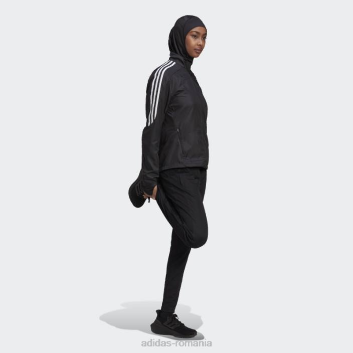 Adidas rulați pictograme 3 dungi sport hijab negru femei negru 2JBN3277