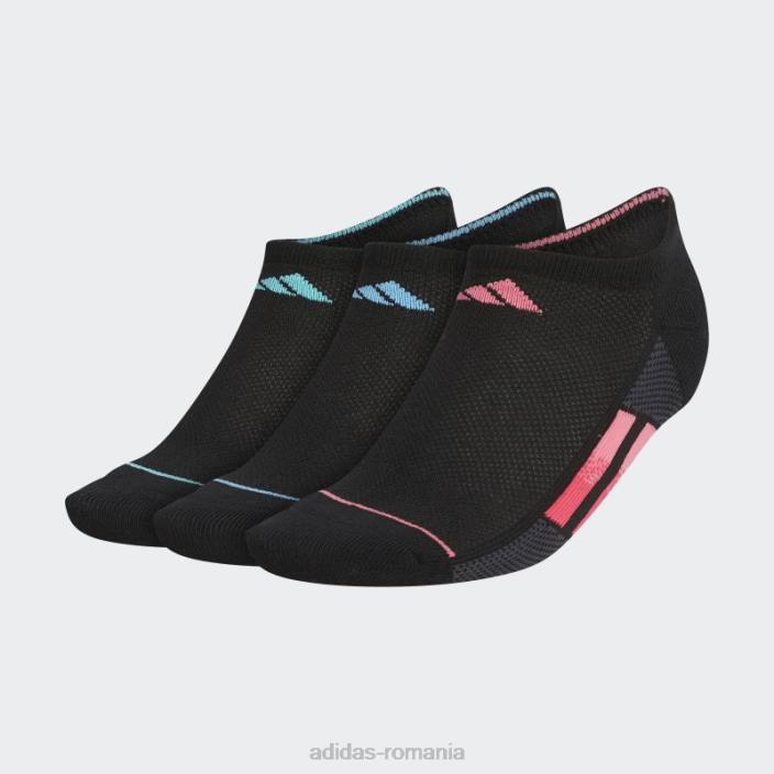 Adidas ciorapi neprezentati cu dungi superlite 3 perechi negri femei negru 2JBN24404