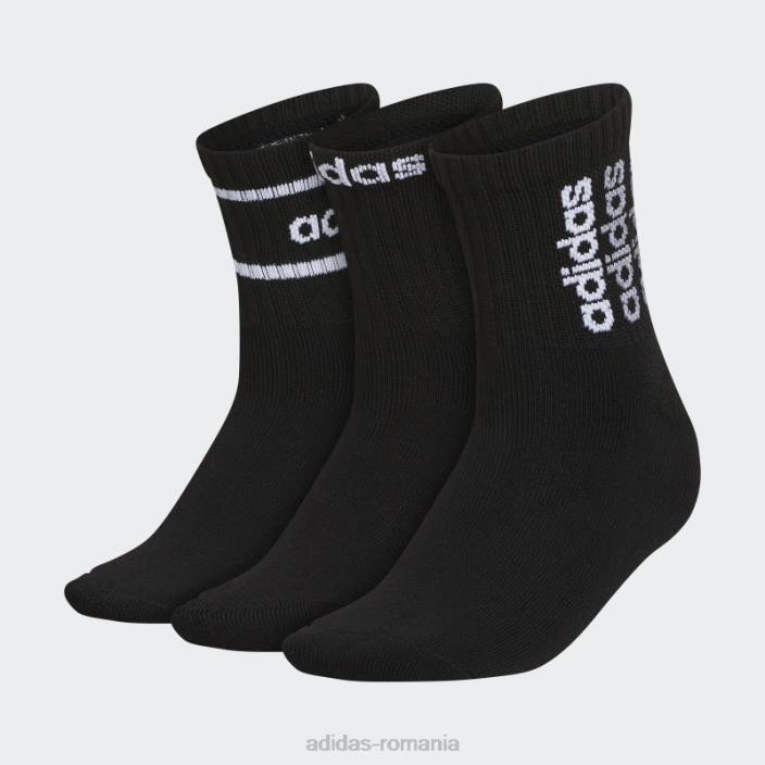 Adidas negri wm spt strp 2 3pk șosete sferturi înalte adidas femei negru 2JBN24357