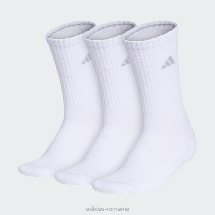 Adidas șosete albe cu perne de echipaj 3 perechi femei alb/onix 2JBN24371