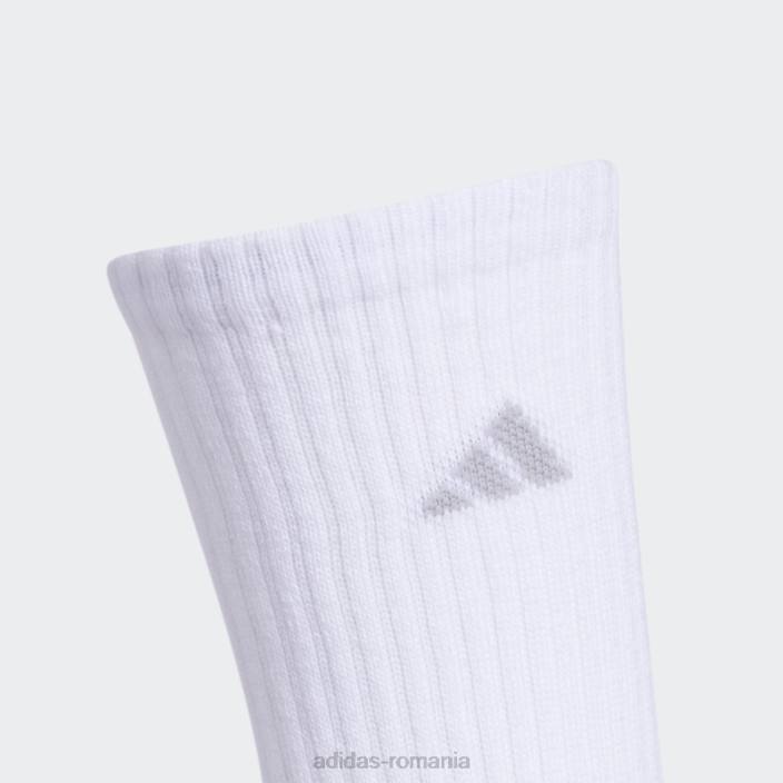 Adidas șosete albe cu perne de echipaj 3 perechi femei alb/onix 2JBN24371