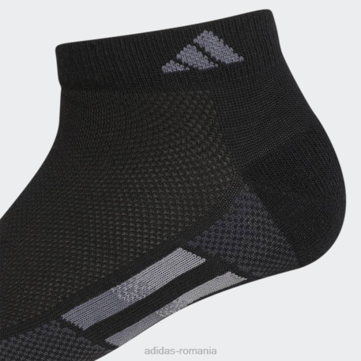 Adidas șosete decoltate cu dungi superlite negre 3 perechi femei negru 2JBN24365