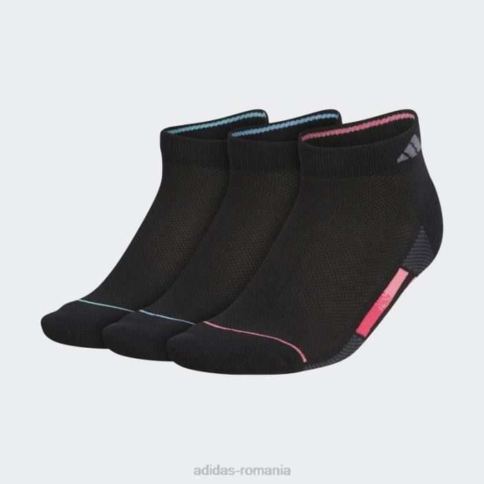 Adidas șosete decoltate cu dungi superlite negre 3 perechi femei negru 2JBN24376