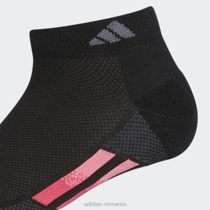 Adidas șosete decoltate cu dungi superlite negre 3 perechi femei negru 2JBN24376