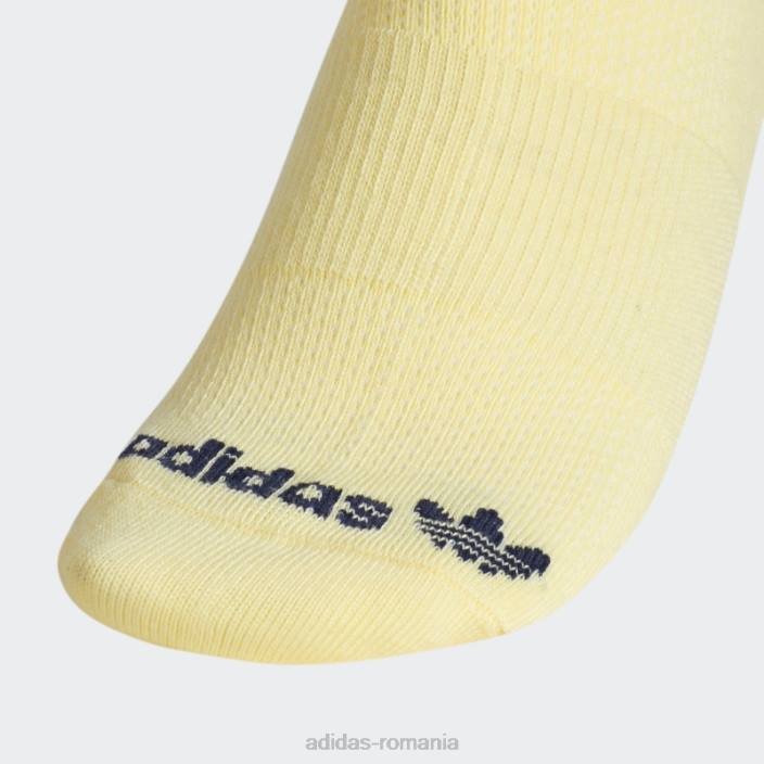 Adidas șosete decoltate union galbene 3 perechi femei galben/indigo/multicolor 2JBN24352