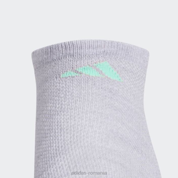Adidas șosete neprezentate cu dungi superlite gri deschis 3 perechi femei gri deschis/portocaliu/coral 2JBN24400