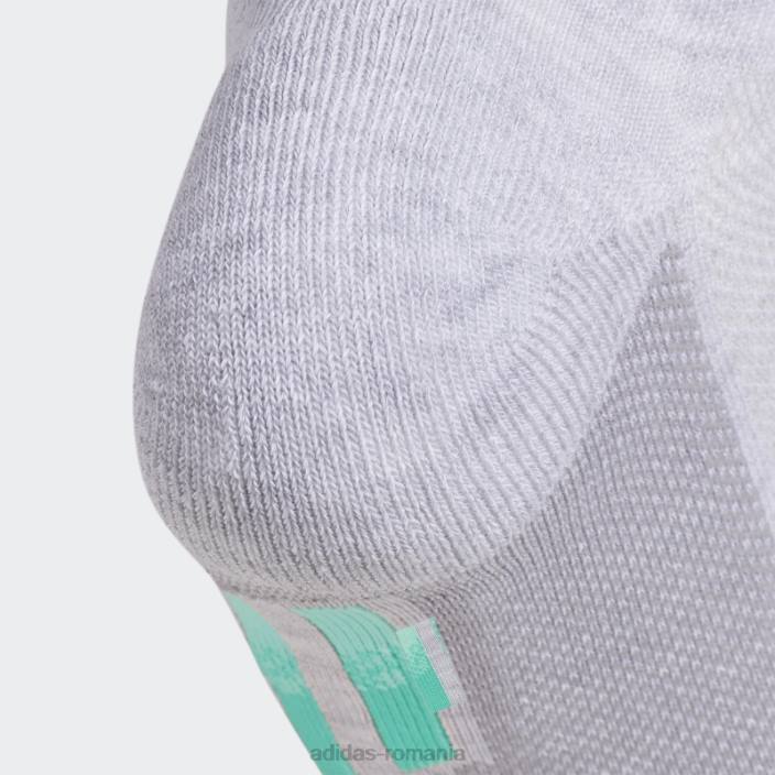 Adidas șosete neprezentate cu dungi superlite gri deschis 3 perechi femei gri deschis/portocaliu/coral 2JBN24400