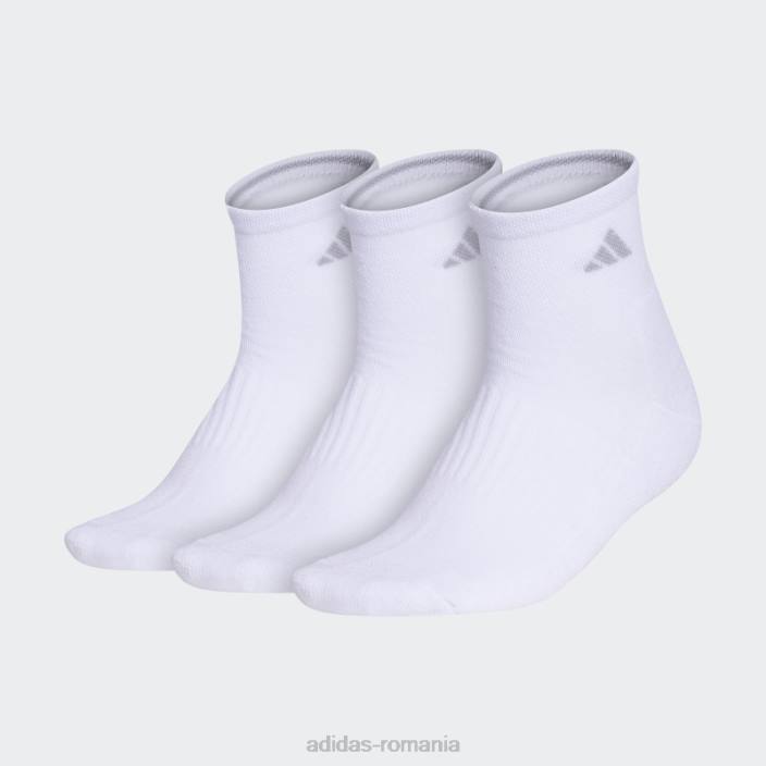 Adidas șosete sferturi căptușite 3 perechi alb femei alb/onix 2JBN24356