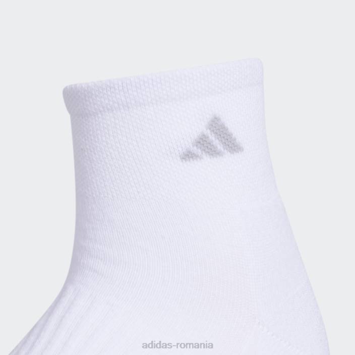 Adidas șosete sferturi căptușite 3 perechi alb femei alb/onix 2JBN24356