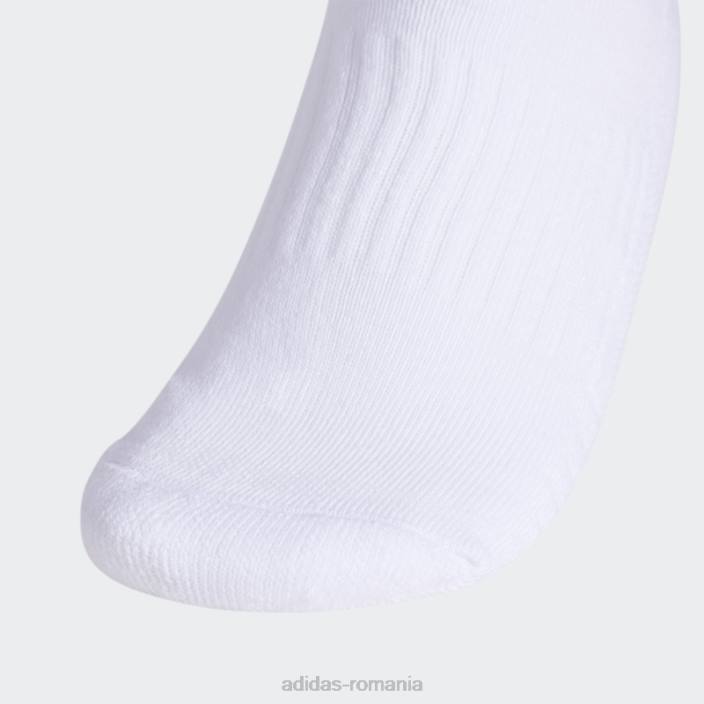 Adidas șosete sferturi căptușite 3 perechi alb femei alb/onix 2JBN24356