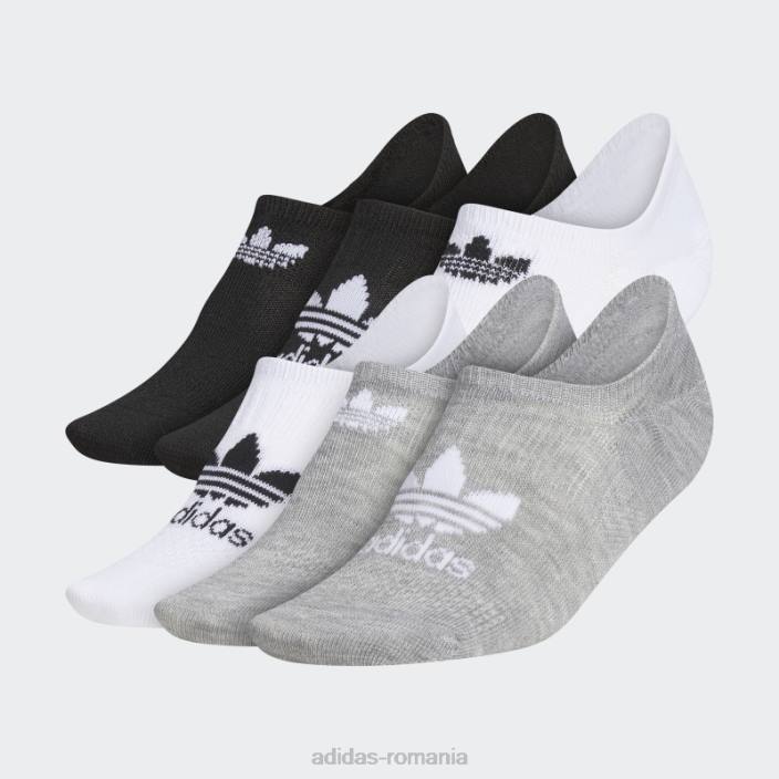 Adidas șosete superlite clasice gri super-no-show 6 perechi femei gri 2JBN24346