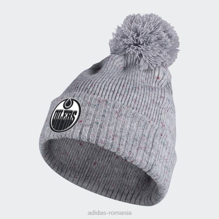 Adidas Oleers speckle cuffed pom beanie gri femei gri/nhl-eoi-504 2JBN10952