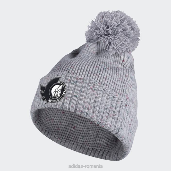Adidas beanie gri senators speckle cuffed pom adidas femei gri/multi 2JBN10899
