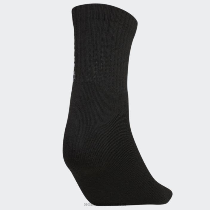 Adidas negru wm spt strp 2 3pk șosete sferturi înalte fashion femei negru 2JBN10983