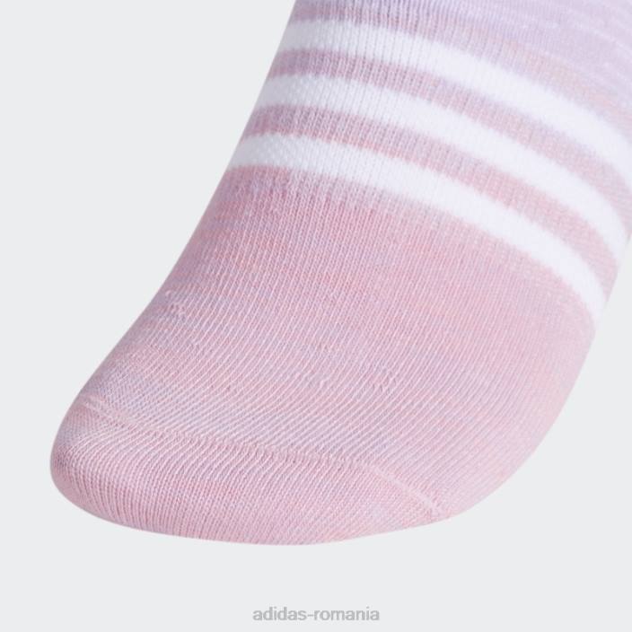 Adidas șosete albe superlite cu vopsea multispațială fără prezentare 6 perechi femei alb/violet/multicolor 2JBN10990