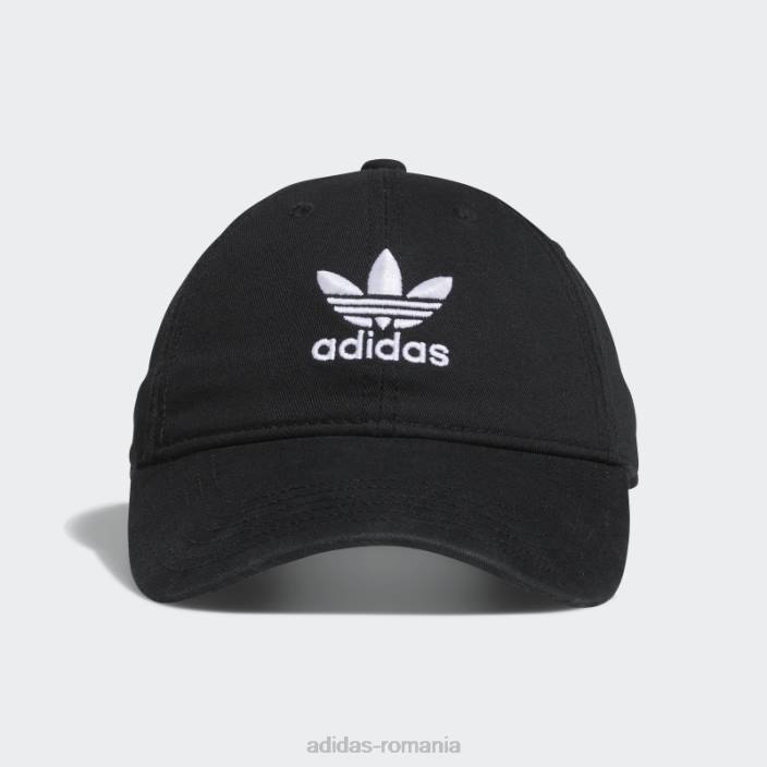 Adidas pălărie relaxată cu bretele din spate alb de modă femei alb negru 2JBN10941
