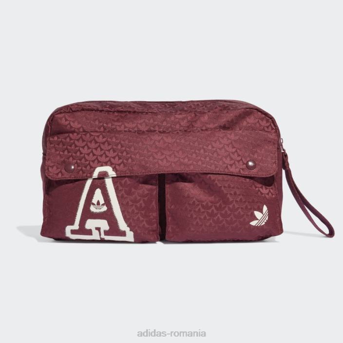 Adidas roșu trefoil jacquard monogramă oversize talie geantă fashion femei roșu 2JBN10895