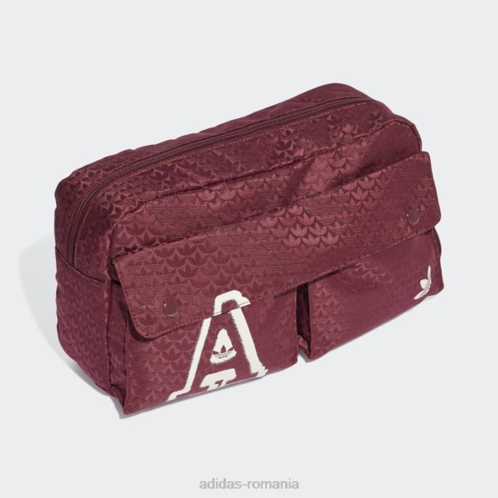 Adidas roșu trefoil jacquard monogramă oversize talie geantă fashion femei roșu 2JBN10895