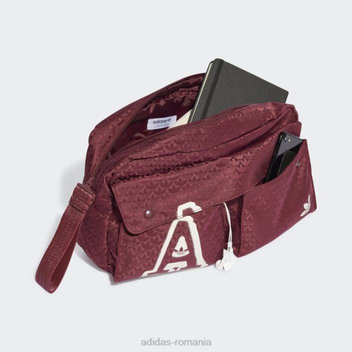 Adidas roșu trefoil jacquard monogramă oversize talie geantă fashion femei roșu 2JBN10895