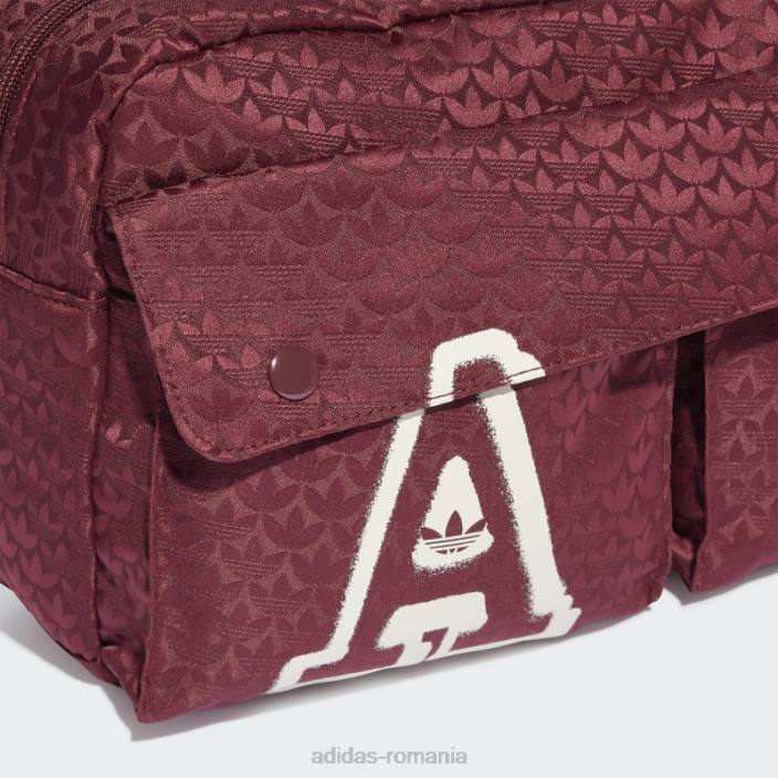 Adidas roșu trefoil jacquard monogramă oversize talie geantă fashion femei roșu 2JBN10895