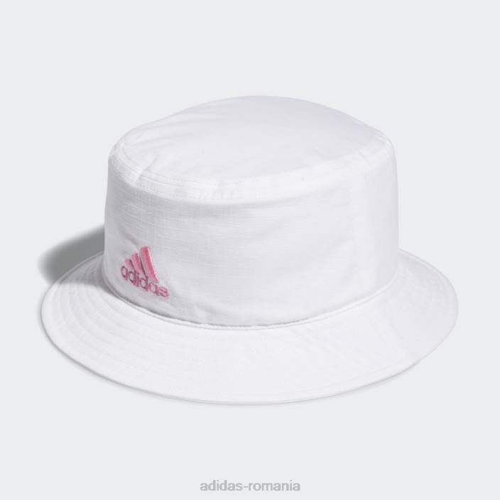 Adidas esențiale albe plus pălărie de găleată femei alb/pop violet mel 2JBN24281