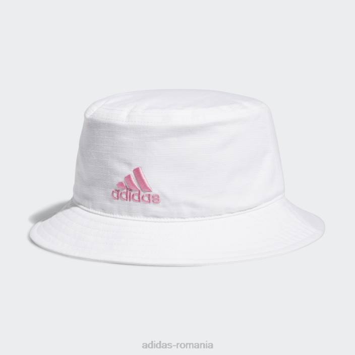 Adidas esențiale albe plus pălărie de găleată femei alb/pop violet mel 2JBN24281